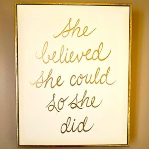 She believed she could do she did framed wall art